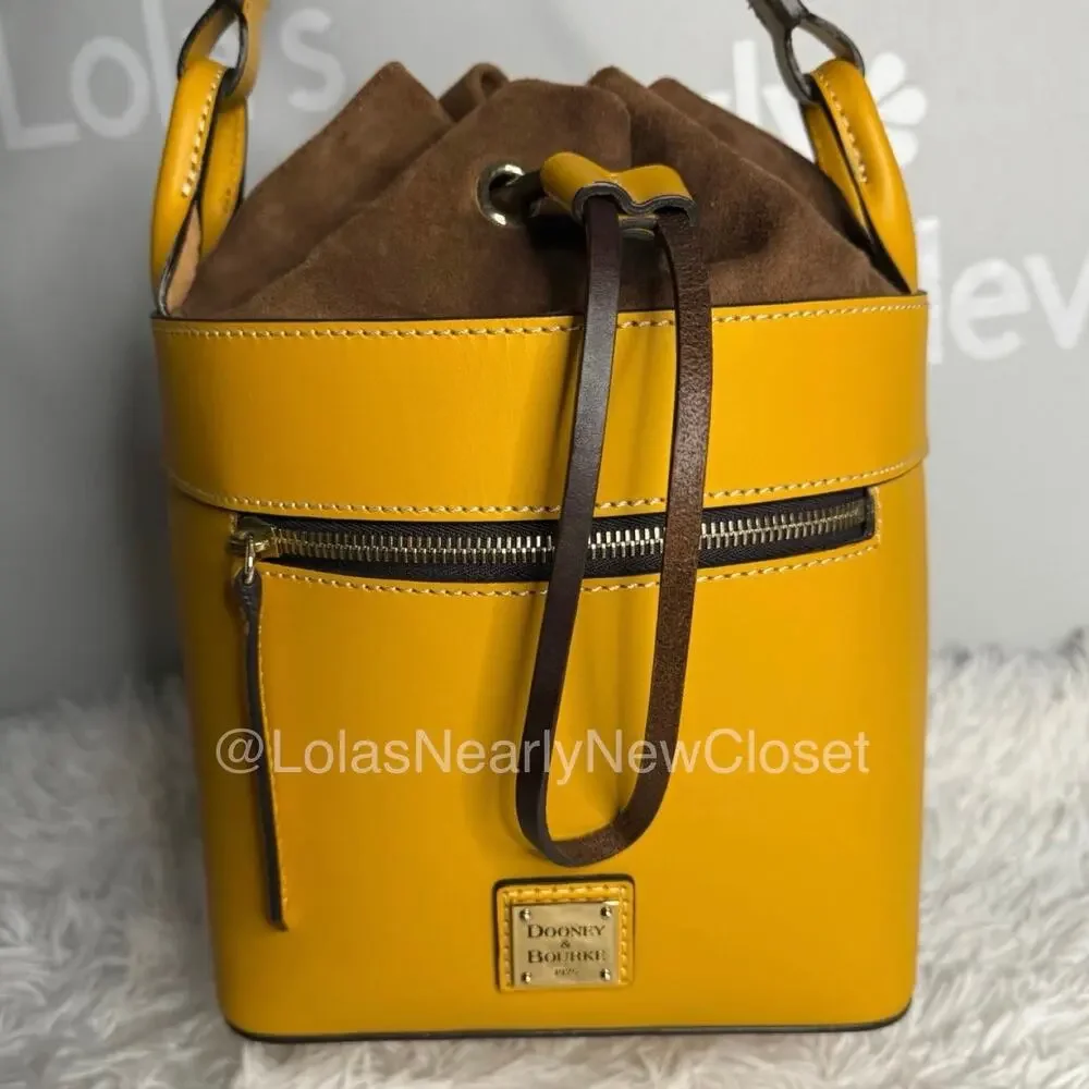 DOONEY & BOURKE Yellow Beacon Drawstring Shoulder Bag Purse